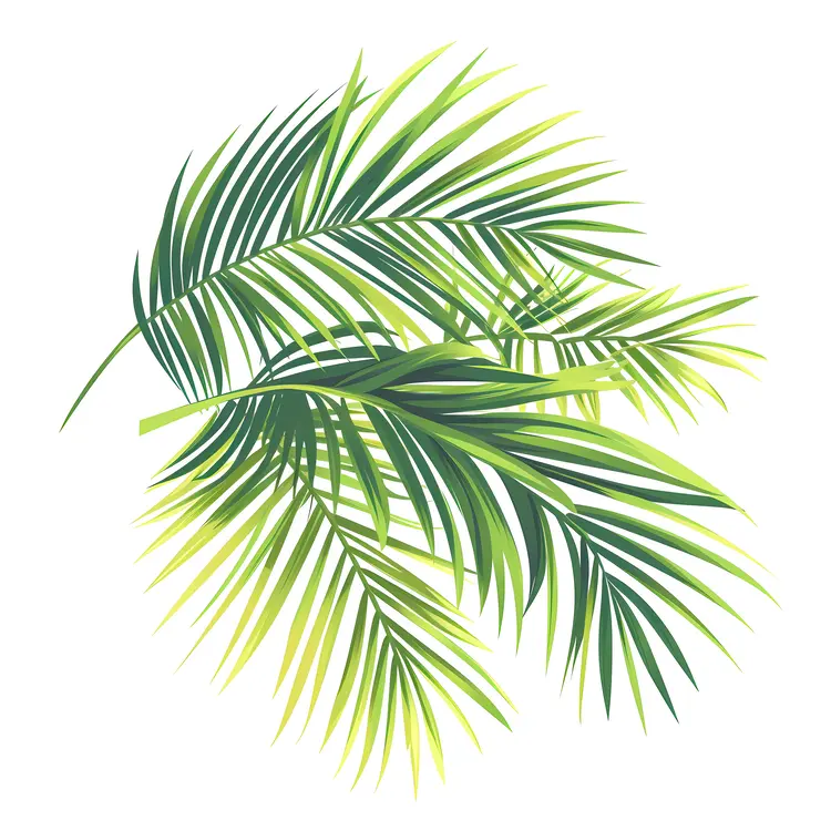 Green Palm Leaves Illustration