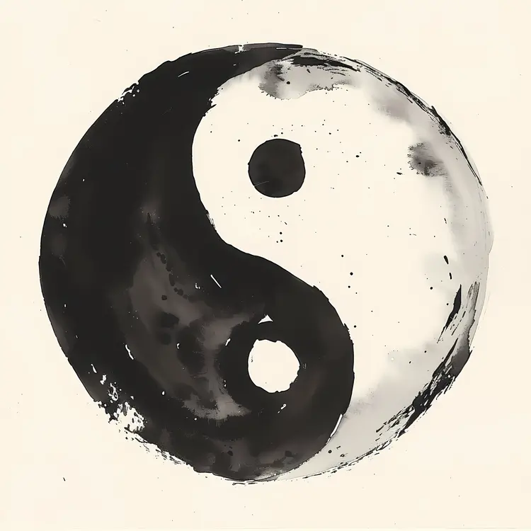Abstract Yin Yang Symbol