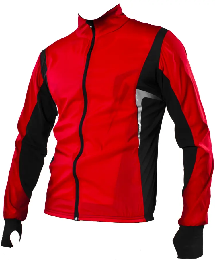 Red and Black Jacket with Zipper