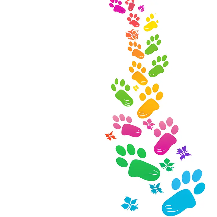Rainbow Paw Prints