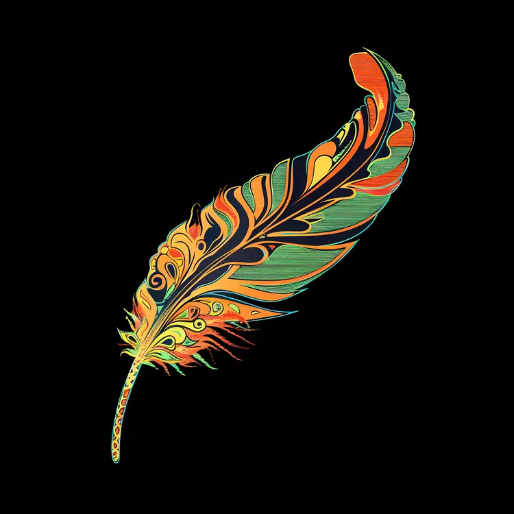 Colorful Feather Illustration