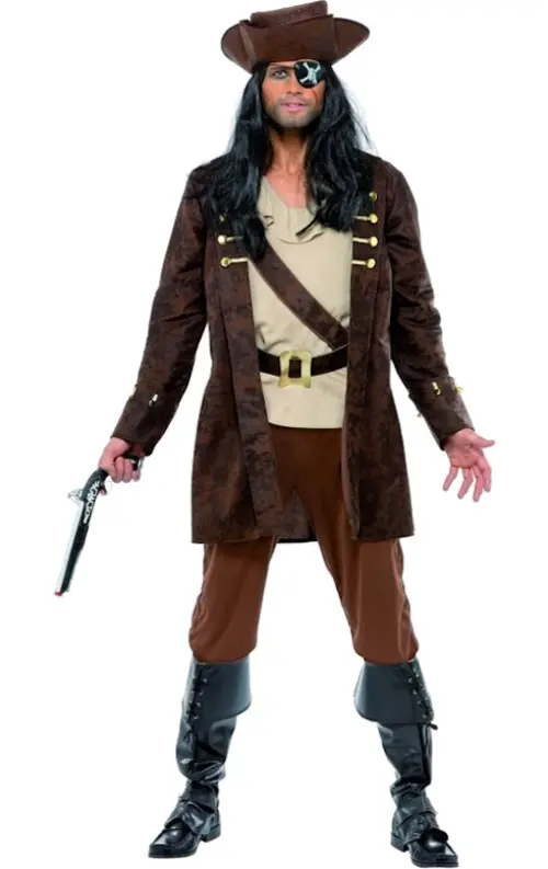 Pirate Costume with Hat and Eye Patch