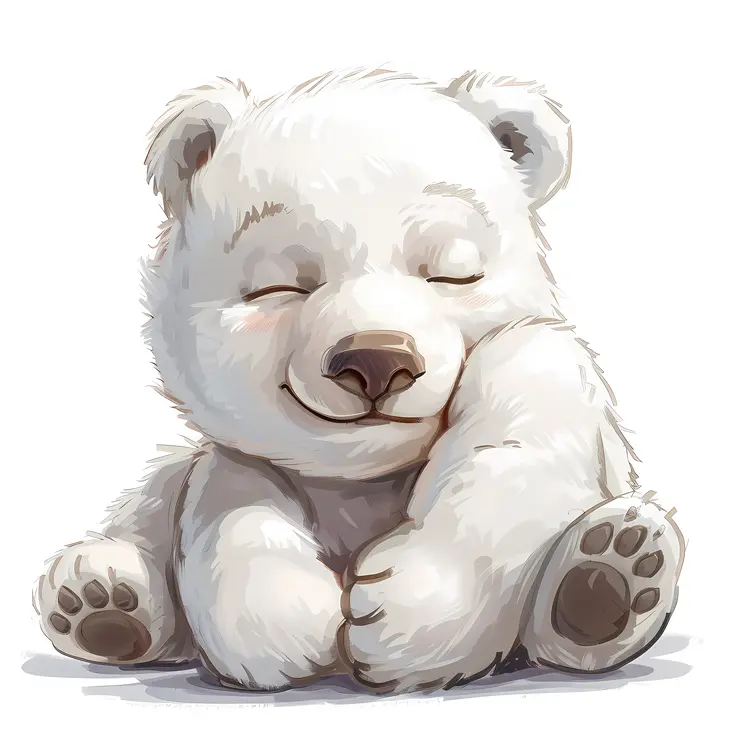 Sleeping Polar Bear Cub