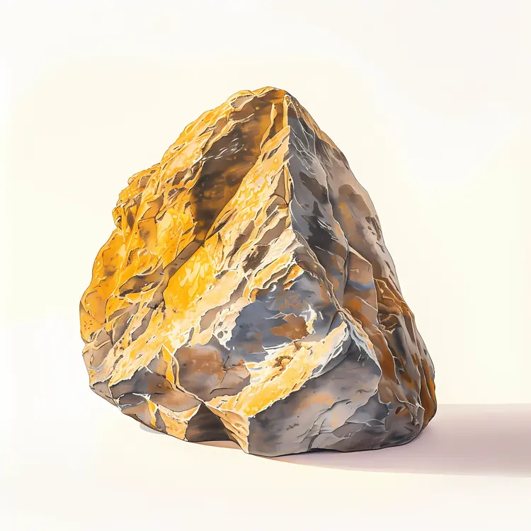 Large Yellow and Gray Rock