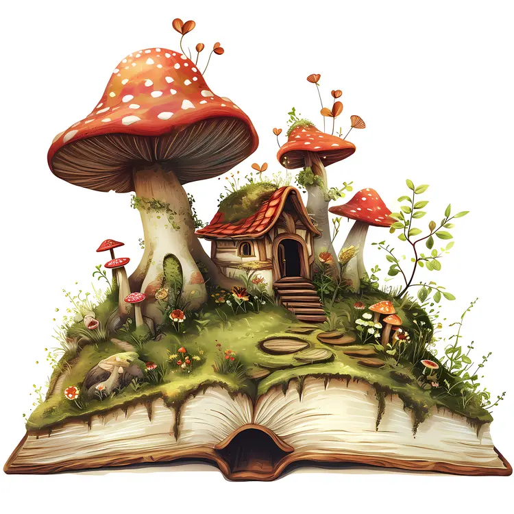 Mushroom House in Storybook