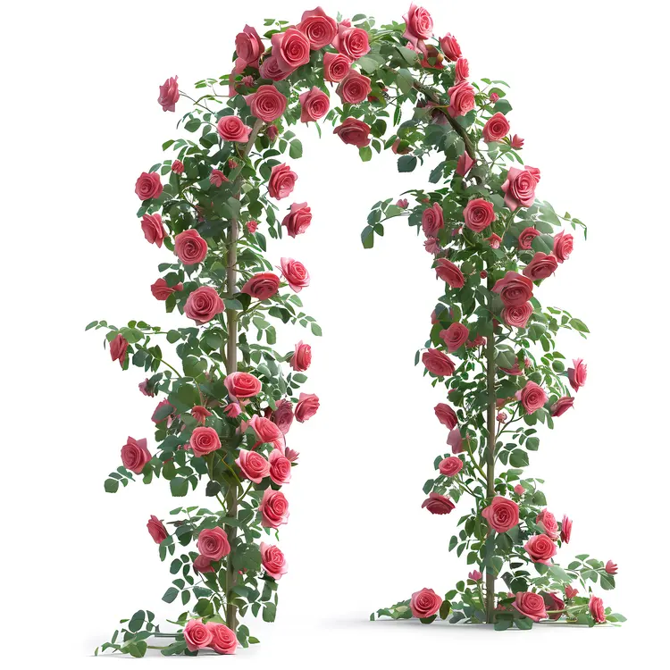 Romantic Rose Arch in the Garden