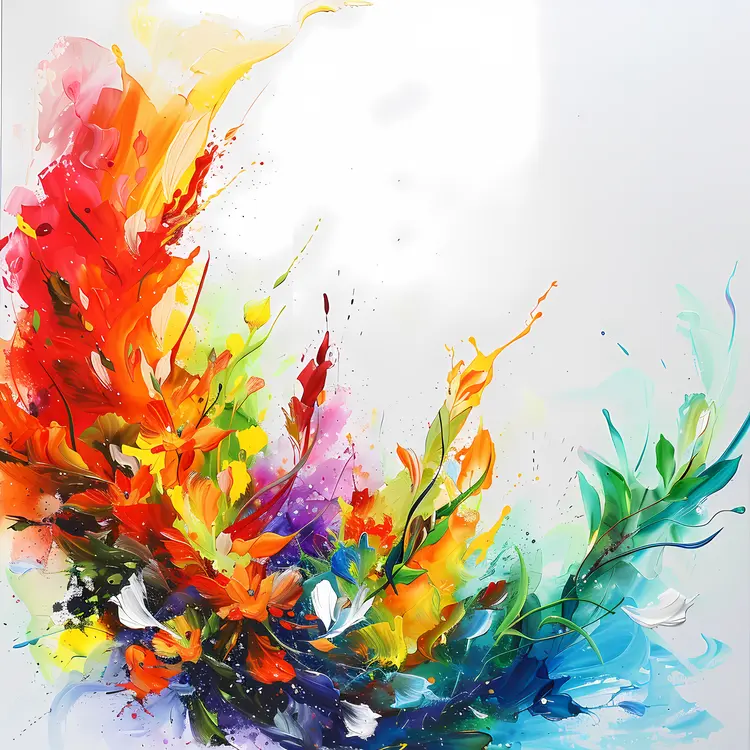 Colorful Floral Abstract Art