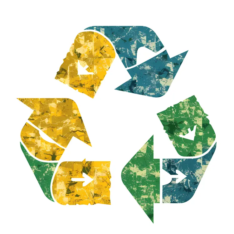 Colorful Recycle Symbol Illustration