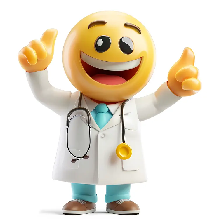 Happy Doctor Emoji Character