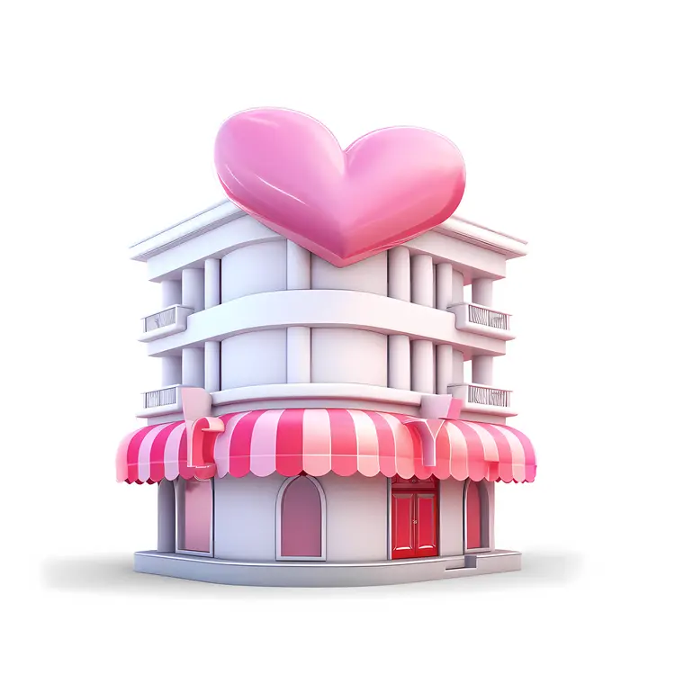 Cute Heart-shaped Building