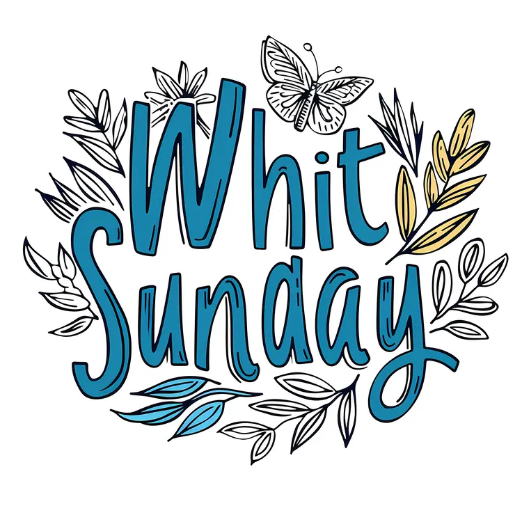 Whit Sunday with Butterfly and Leaves