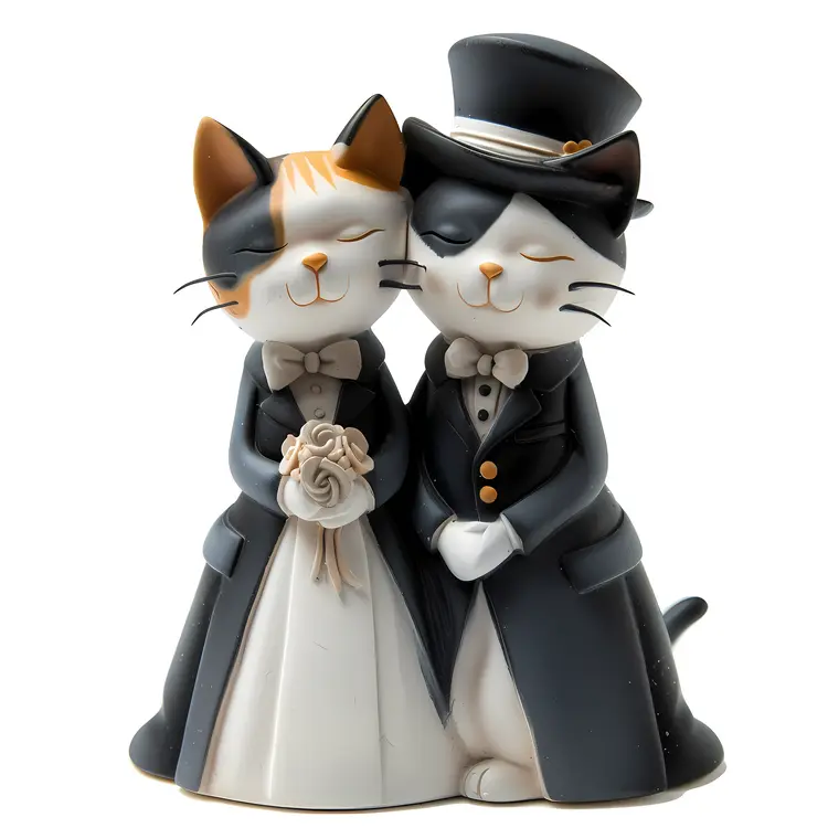 Cute Cats in Wedding Attire