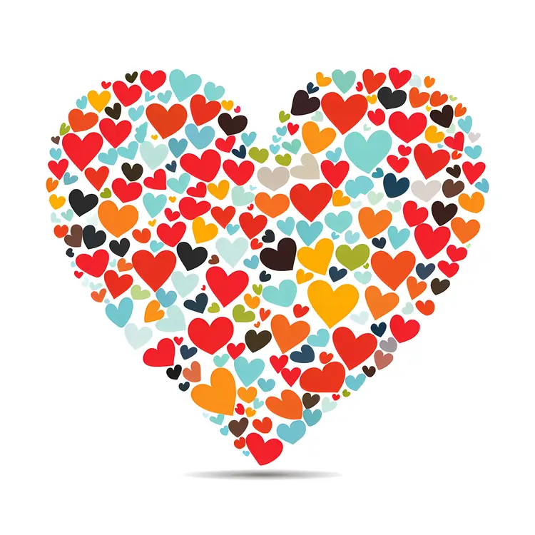 Colorful Heart Shape for Valentine's Day