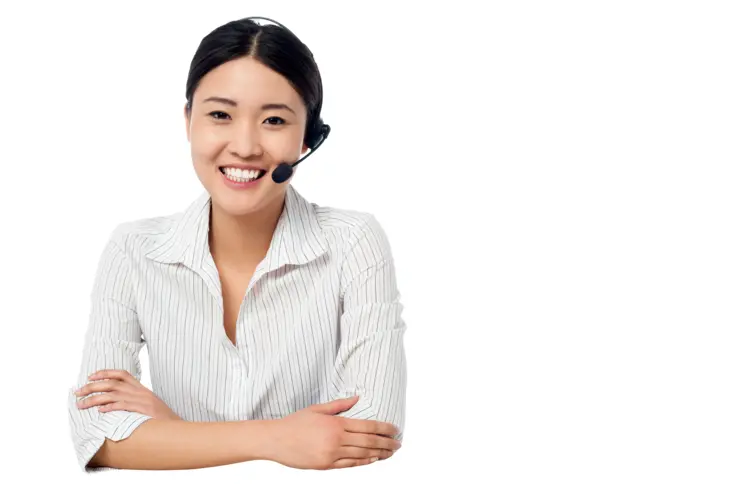 Smiling Woman with Headset