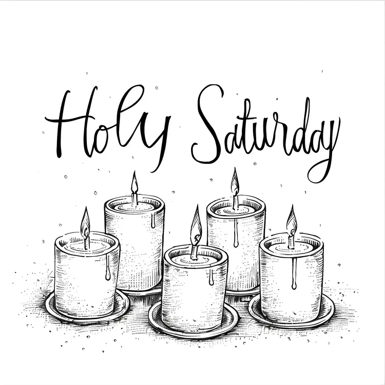 Holy Saturday with Five Candles