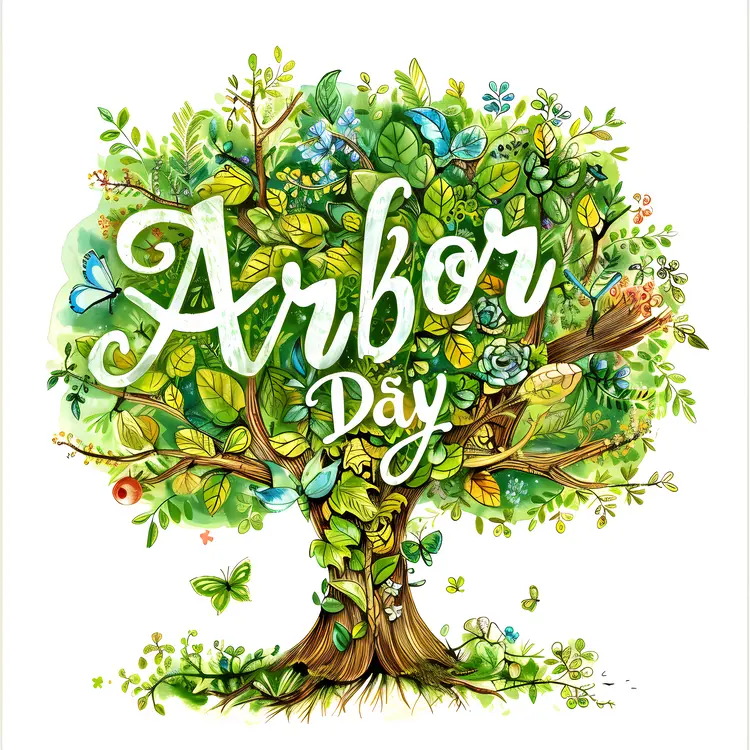 Arbor Day Tree Illustration