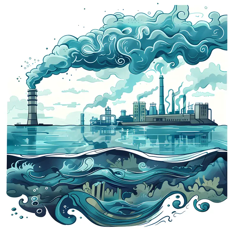 Illustration of Industrial Pollution