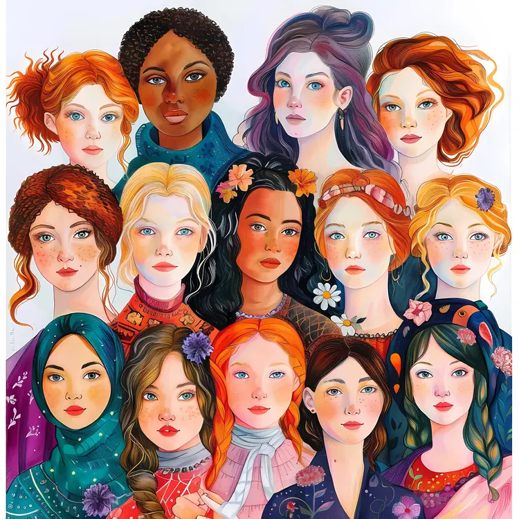 Colorful Portraits of Women