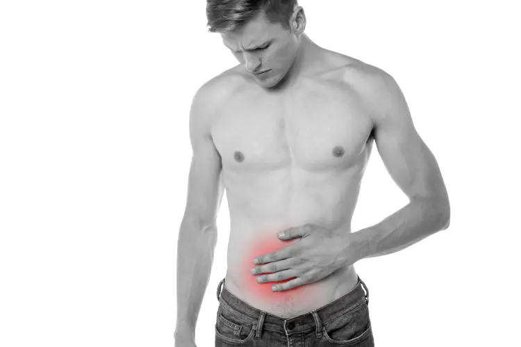 Man with Stomach Pain
