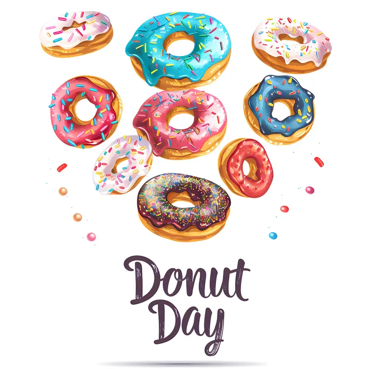 Colorful Donuts for Donut Day Celebration