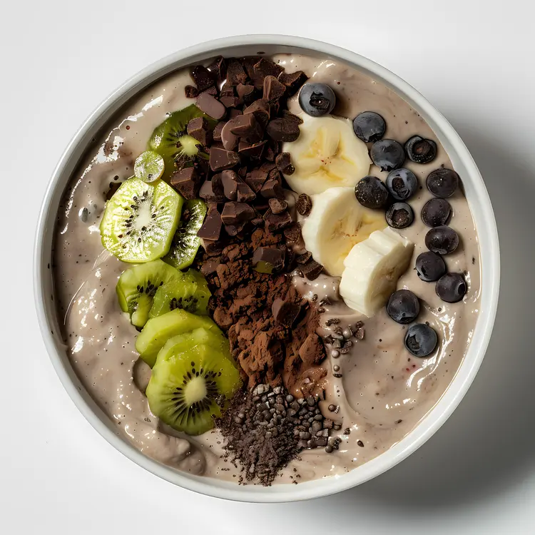 Healthy Smoothie Bowl with Banana and Kiwi