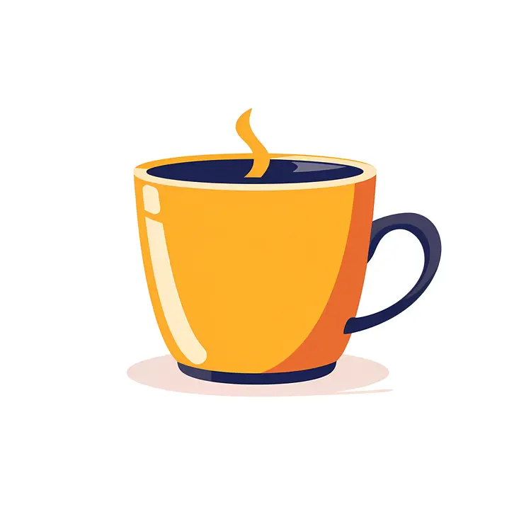 Yellow Cup with Hot Drink