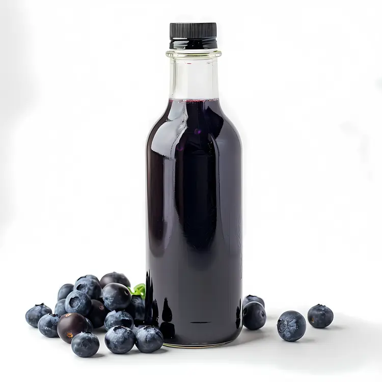 Blueberry Juice with Fresh Blueberries