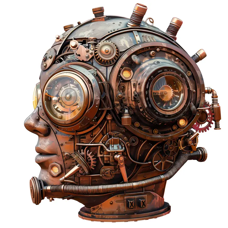 Steampunk Mechanical Head