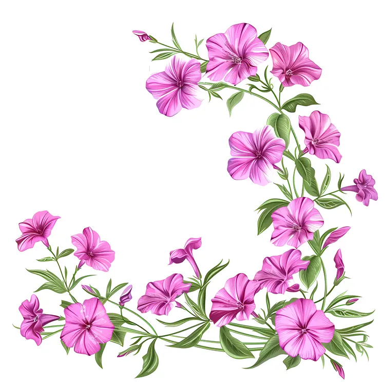 Elegant Pink Flower Corner