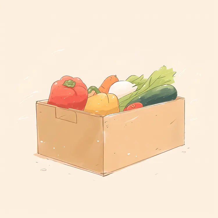 Box of Fresh Vegetables