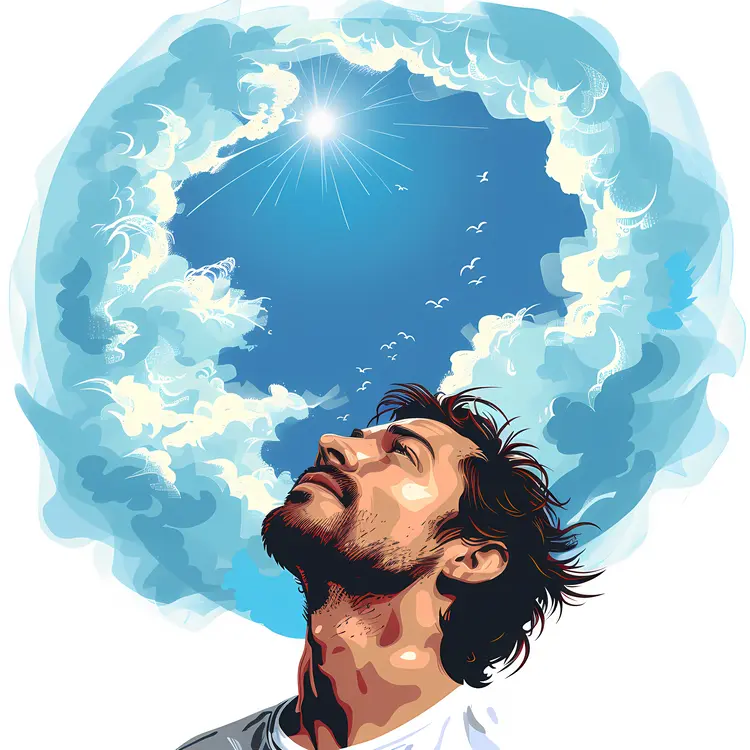 Man Relaxing Under the Sun