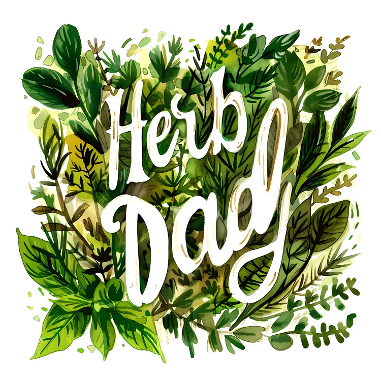 Herb Day Celebration with Botanical Illustrations