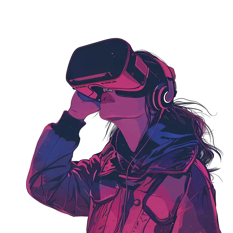 Person Adjusting VR Headset