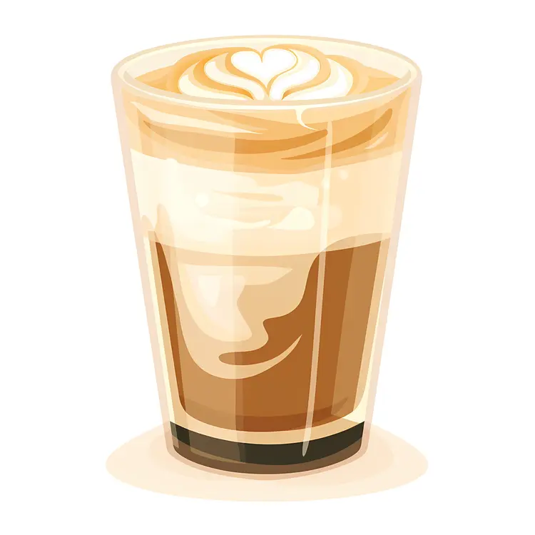 Latte Art in a Short Glass