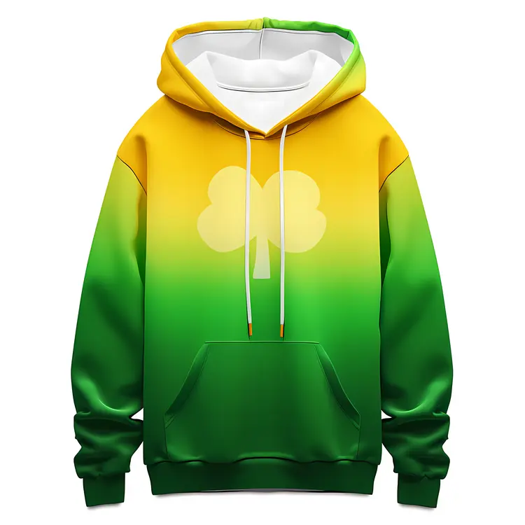 Green and Yellow Gradient Hoodie