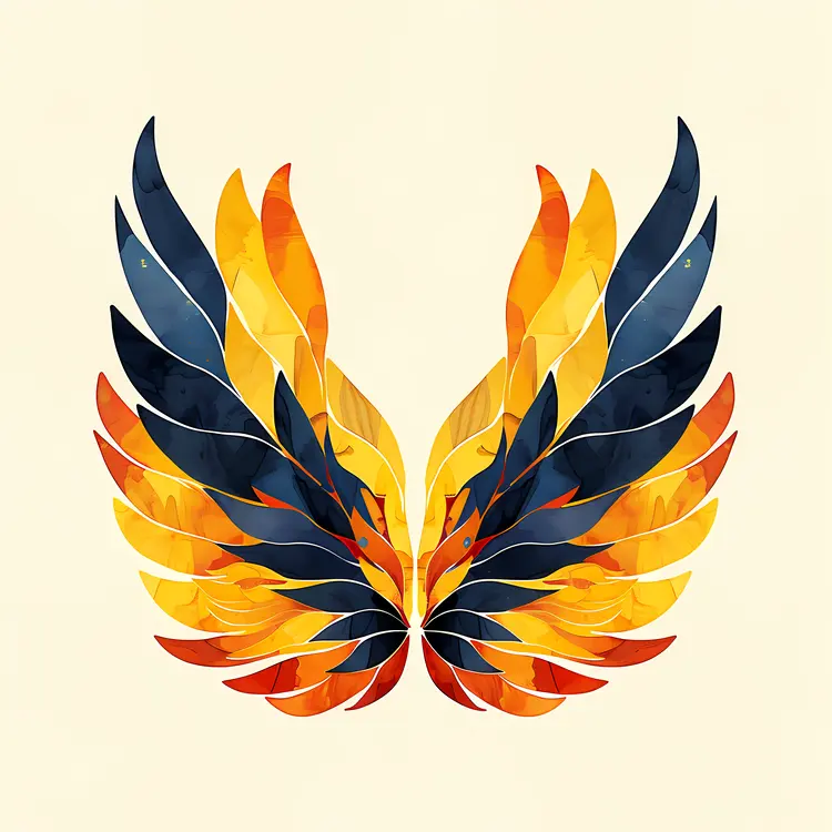Vibrant Feathered Wings