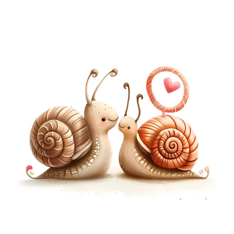 Happy Snails in Love