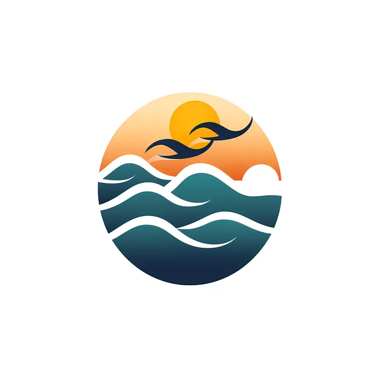 Sunset Over Ocean in Nature Art