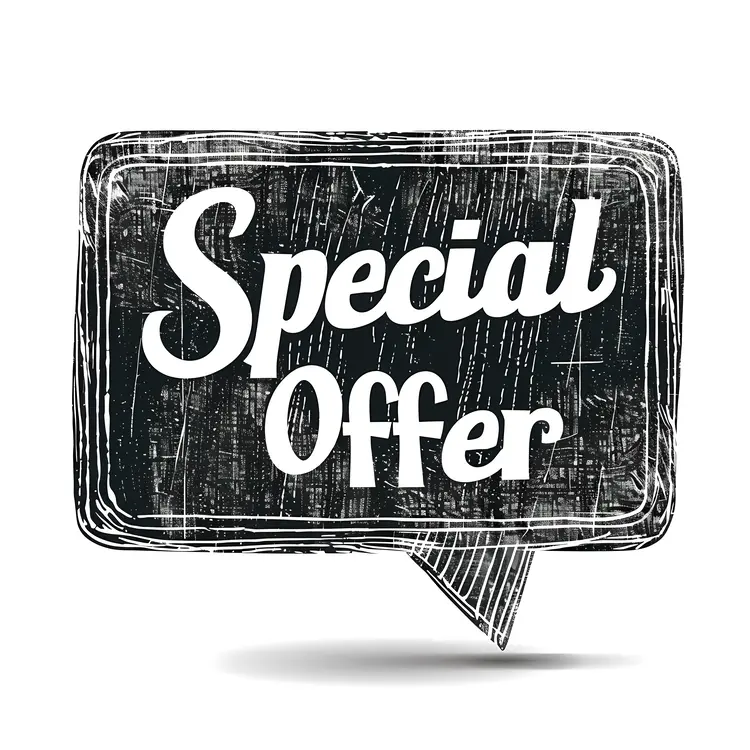 Chalkboard Speech Bubble Special Offer Sign