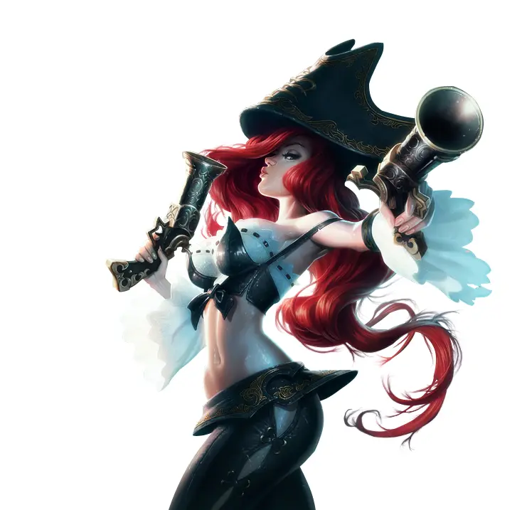 Pirate Woman with Guns Illustration