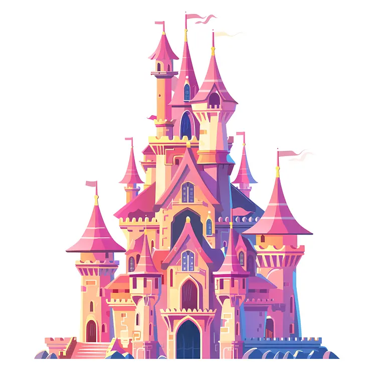 Fantasy Castle with Towers