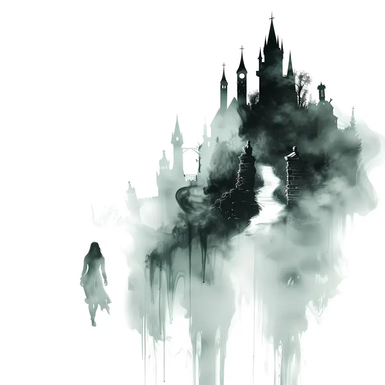 Mysterious Castle in the Mist