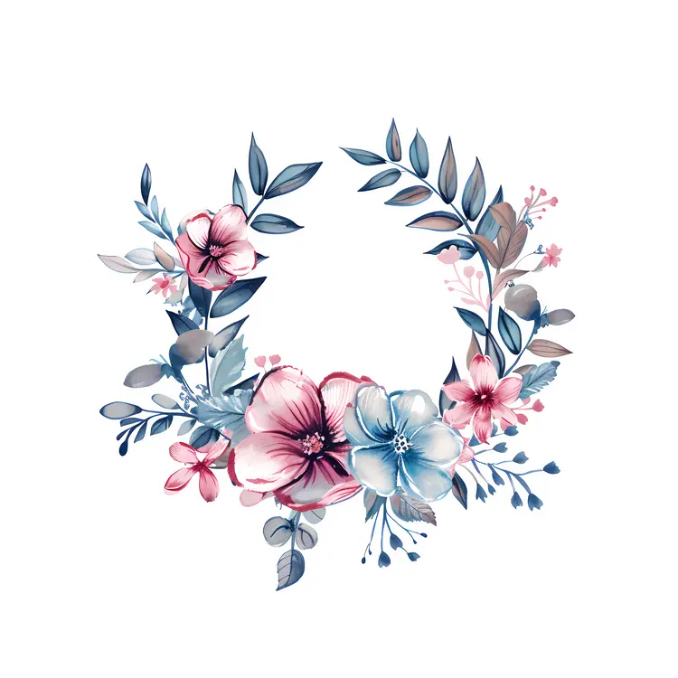 Pastel Floral Wreath Decoration