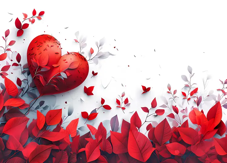 Heart Surrounded by Leaves