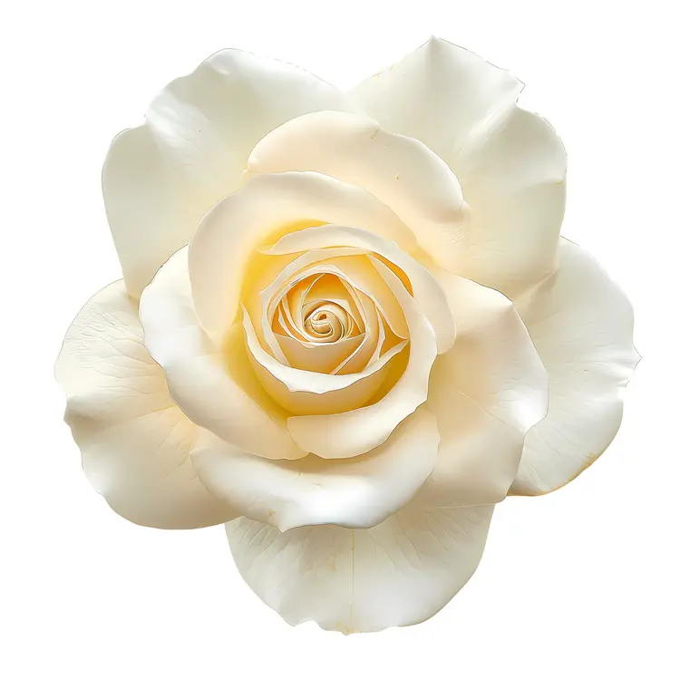 Elegant White Rose in Full Bloom