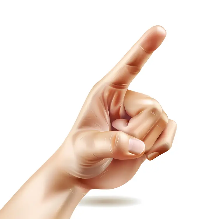 Realistic Pointing Hand Illustration