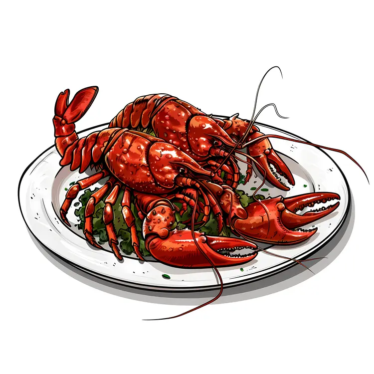 Cooked Lobster Illustration