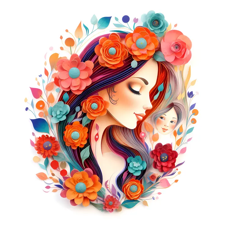Woman with Floral Headpiece