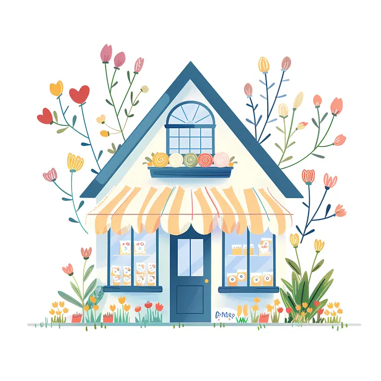 Adorable Flower Shop House with Garden