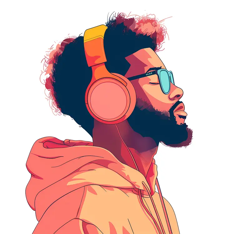 Stylish Man with Headphones